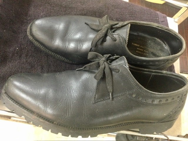 ★COMME des GARCONS HOMME PLUS 黒革靴27cm★_画像1