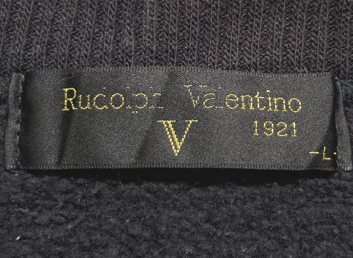 90s ルドルフヴァレンチノ Rudolph Valentino ニット×スウェット　　 90年代 素材切替え Vintage ヴィンテージ 刺繍ロゴ 石瀬5682_画像4