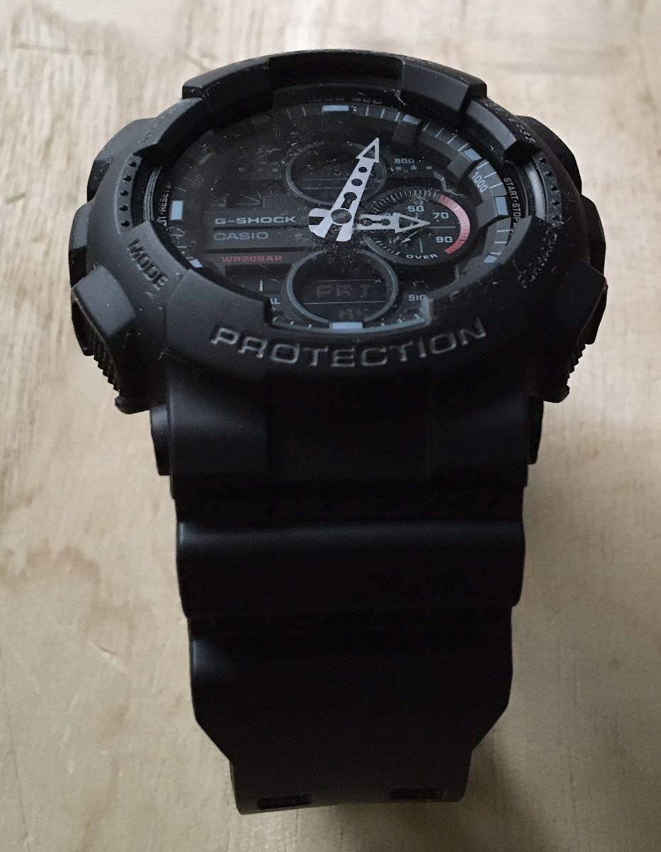 [新品同様] カシオ CASIO G-SHOCK GA140 ミリタリーブラック_画像2