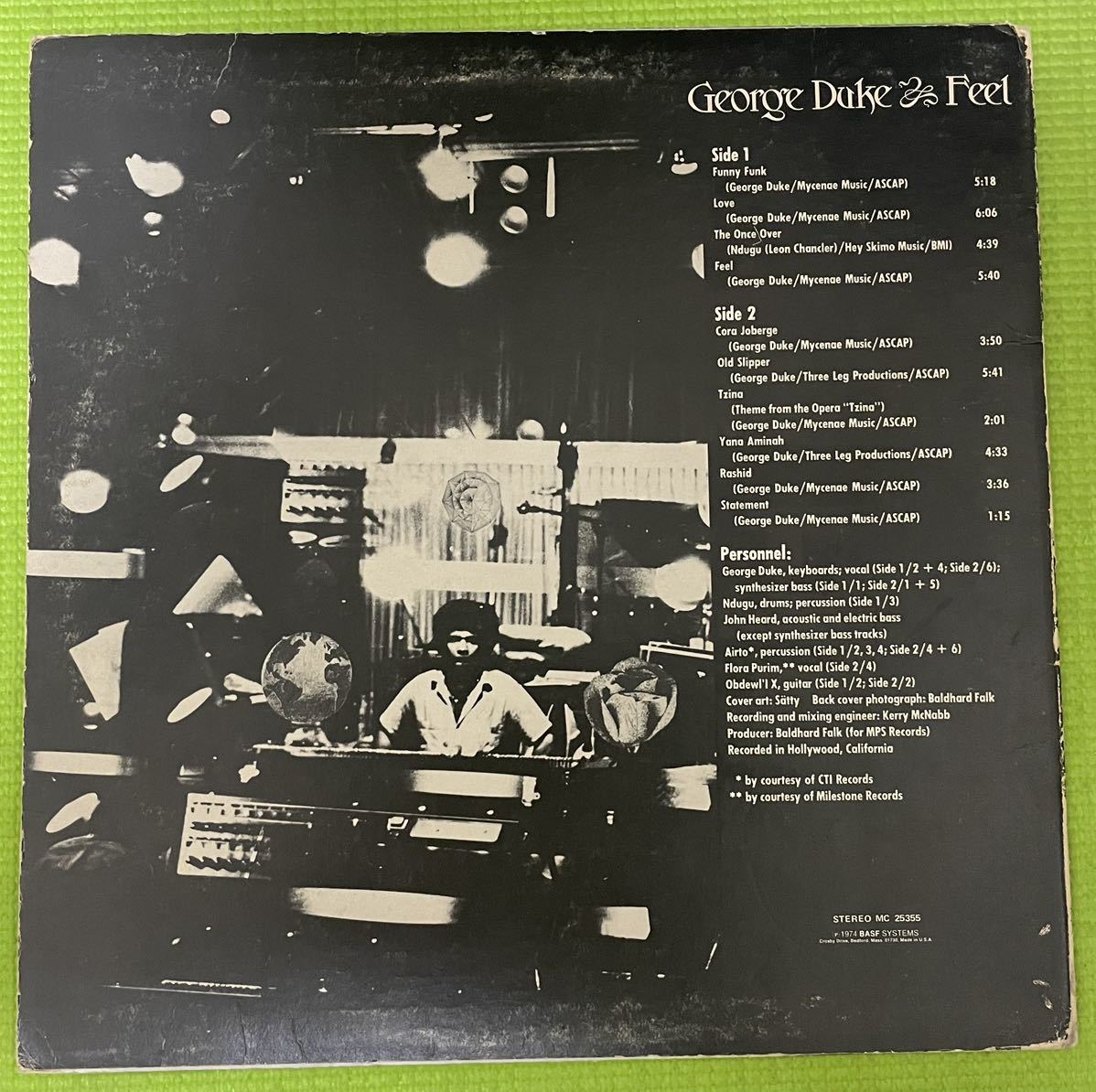 Jazz sampling raregroove record ジャズ　サンプリング　レアグルーブ　レコード　George Duke / Feel 1974_画像2