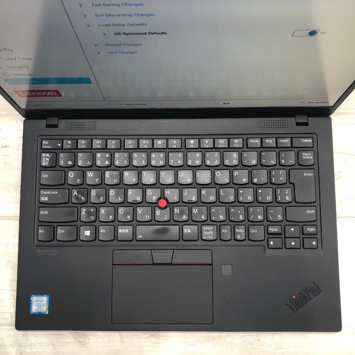 Lenovo ThinkPad X1 Carbon 20QE-S3260H Core i7 8665U 1.90GHz/16GB/512GB(NVMe) 〔1115N36〕_画像3