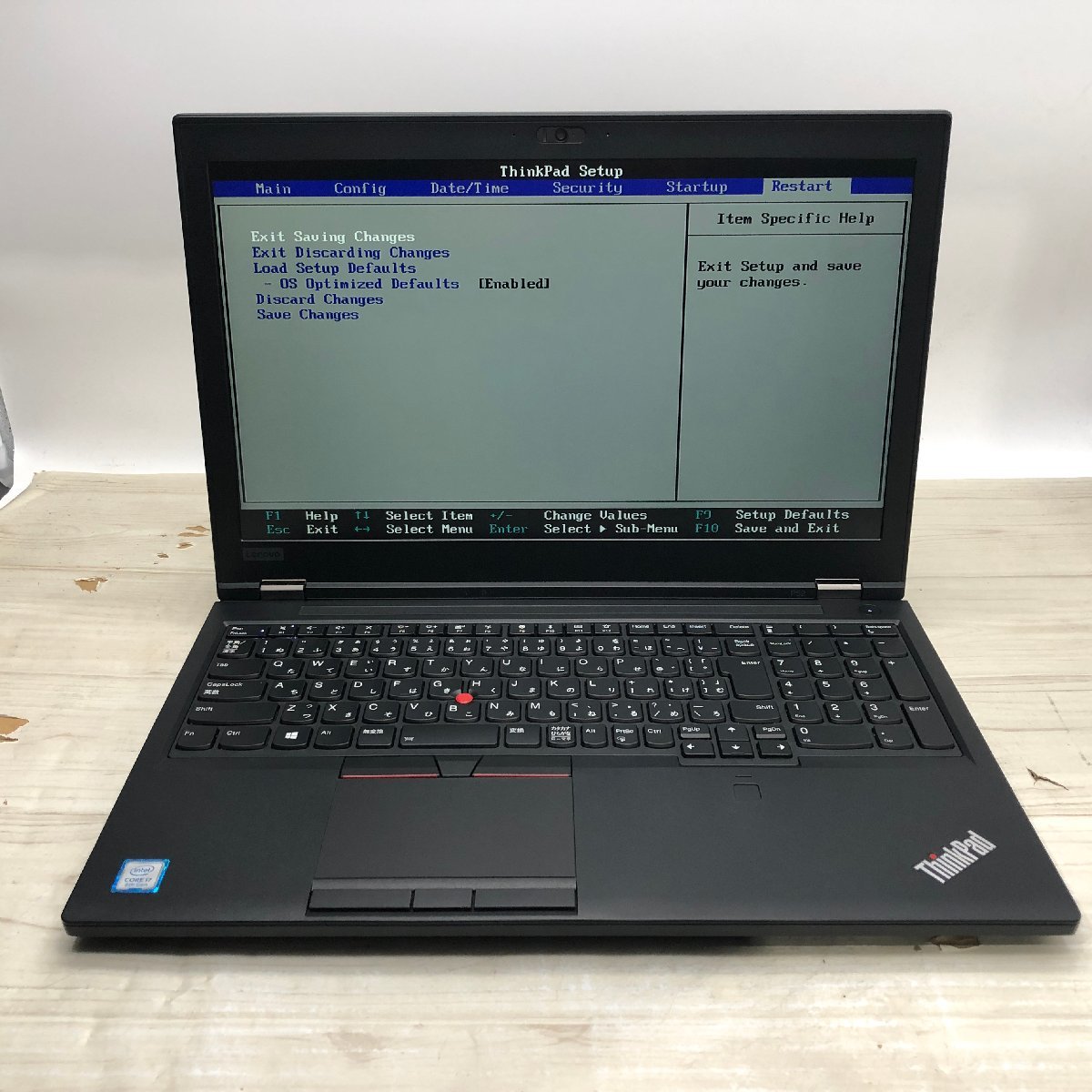 Lenovo ThinkPad P52 20MA-S0HN00 Core i7 8750H 2.20GHz/16GB/512GB(NVMe) 〔A0428〕_画像2