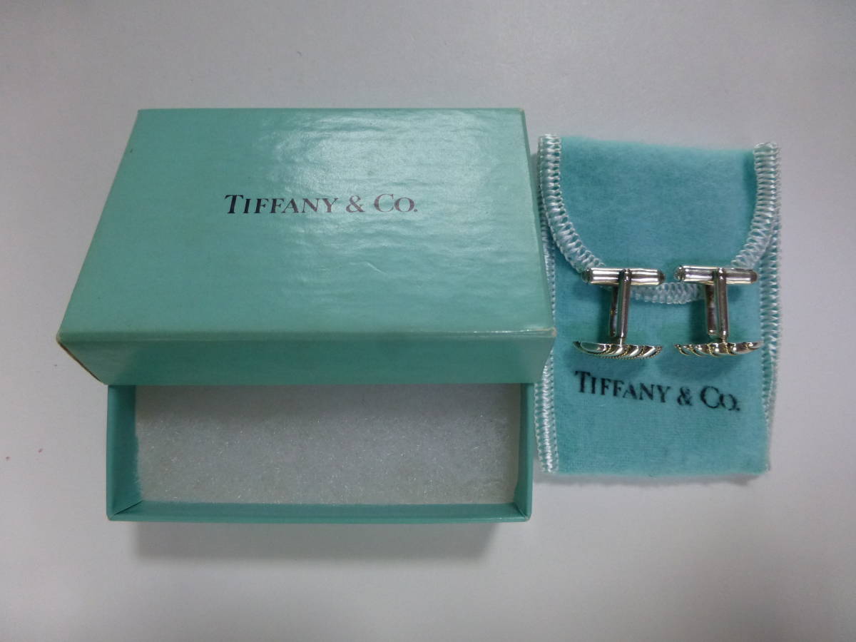 TIFFANY&Co. STERLING SILVERS 925 750 Cuffs ティファニー スターリング シルバー 18K カフス 送料込