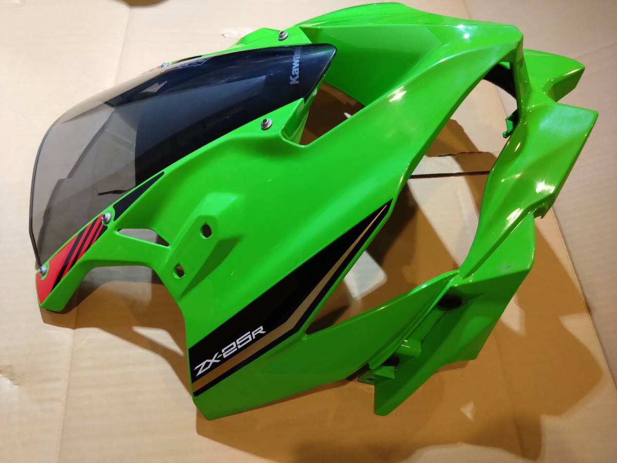 ZX-25R SE ZX250E 純正 ヘッドライトカウル フェイス アッパーカウル シールドインナー 一式付 2020年製 2021年モデル まあまあ綺麗 外装_画像4