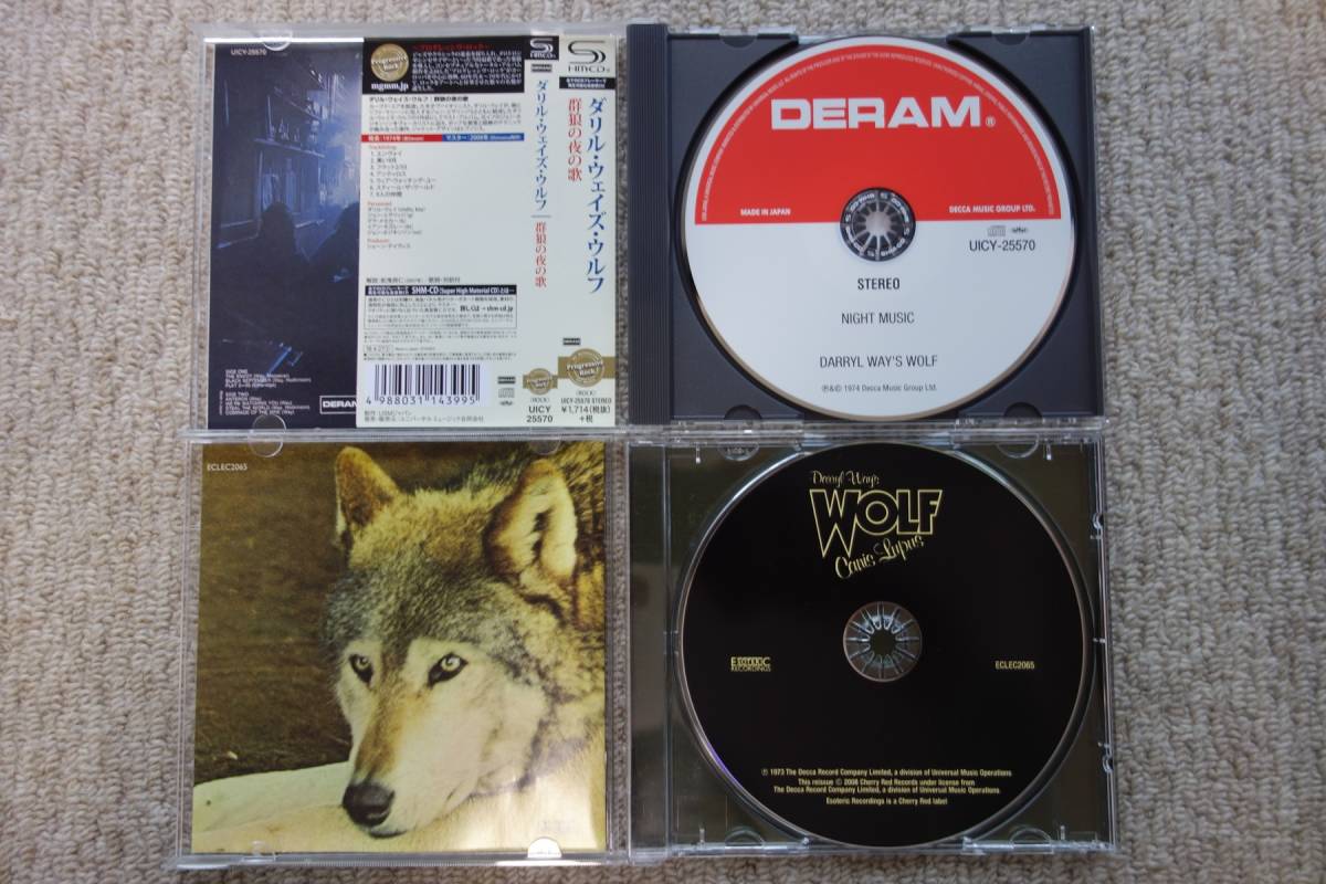Darryl Way's Wolf（ダリル・ウェイズ・ウルフ）「Canis Lupis」「Night Music」中古品 日本語帯・ライナー付きもあり_画像3