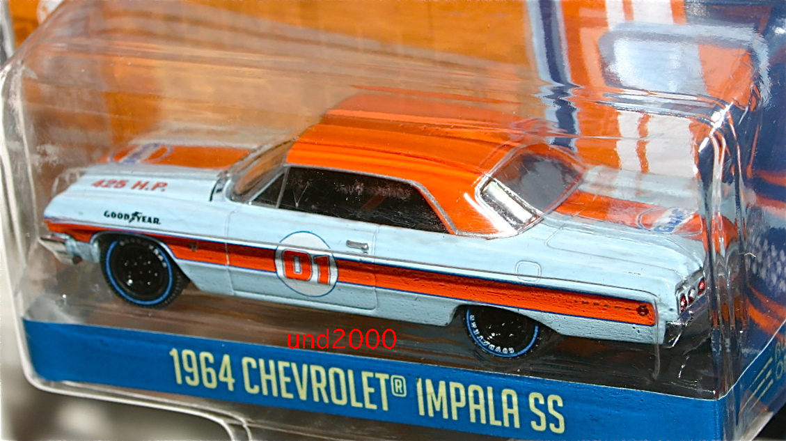 Greenlight 1/64 1964 Chevrolet Impala SS #01 Gulf Oil シボレー インパラ ガルフ Running on Empty グリーンライ Chevy シェビー_画像4