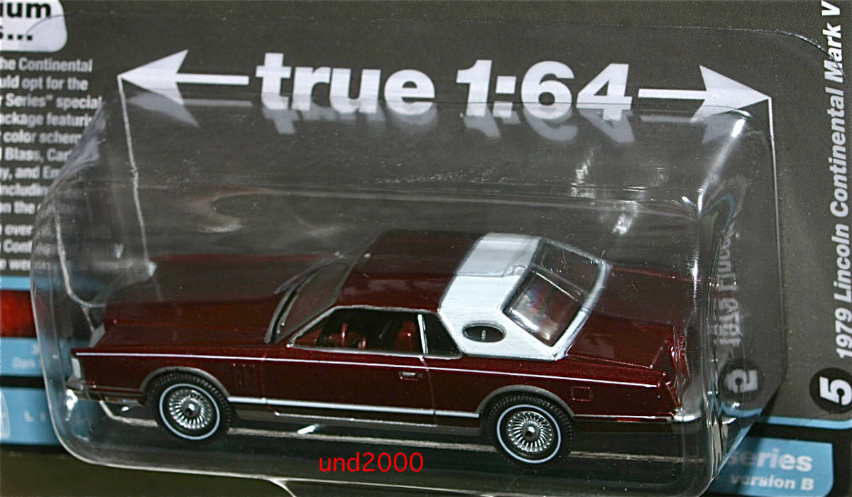 Auto World 1/64 1979 Lincoln Continental Mark V リンカーン コンチネンタル マーク 5 ダークレッド オートワールド Autoworld_画像3