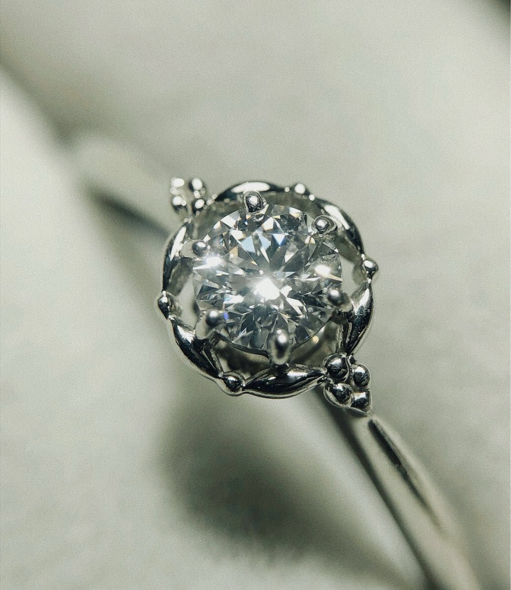 【ダイヤモンドリング 8号】天然ダイヤモンド 可愛い ダイヤモンド リング pt950 プラチナ 一粒 婚約指輪