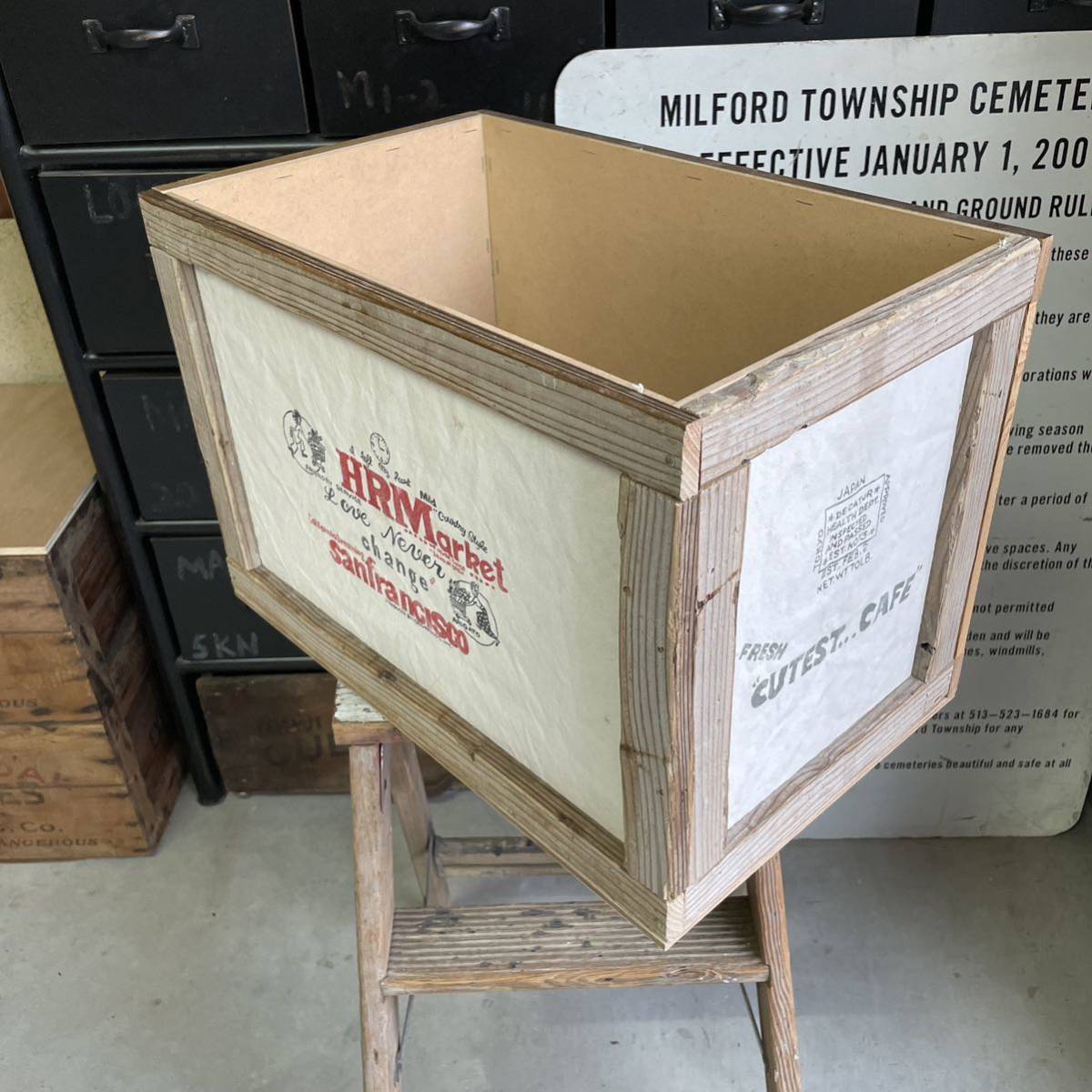 ヴィンテージ 古材使用　 木箱　WOOD BOX ウッドボックス　収納 ケース　ビンテージ　アンティーク　vintage wooden box ハンドメイド Yahoo!フリマ（旧） 0