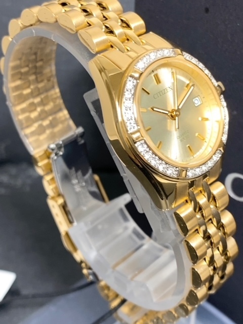 新品 シチズン CITIZEN 正規品 腕時計 レディース 女性 アナログ腕時計 クオーツ ゴールド カレンダー 防水 プレゼント EU6062-50P_画像3