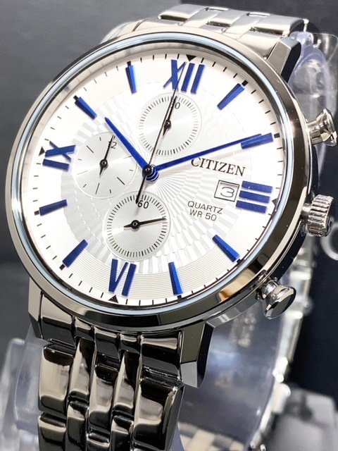 新品 腕時計 正規品 シチズン CITIZEN クロノグラフ アナログ クオーツ ステンレス カレンダー 5気圧防水 プレゼント ビジネス カジュアル_画像2