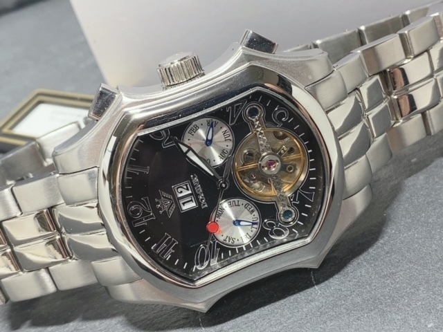 限定モデル 新品 DOMINIC ドミニク 正規品 腕時計 手巻き腕時計 秘密のからくりギミック搭載 ステンレス アンティーク腕時計 ブラック_画像6