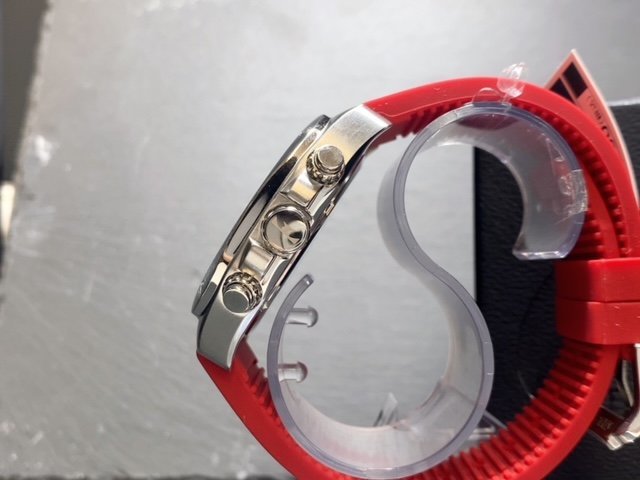 新品 テクノス TECHNOS 正規品 腕時計 アナログ腕時計 多機能腕時計 クロノグラフ クオーツ ラバーベルト 10気圧防水 レッド 赤 プレゼント_画像5