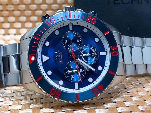 新品 テクノス TECHNOS 正規品 腕時計 クロノグラフ アナログ腕時計 5気圧防水 クオーツ ステンレス ビジネス ブルー メンズ プレゼント_画像5