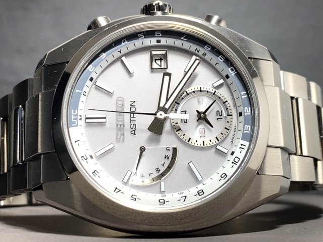 国内正規品 新品 腕時計 SEIKO セイコー ASTRON アストロン 電波 ソーラー チタン ワールドタイム カレンダー 10気圧防水 メンズ SBXY009_画像5