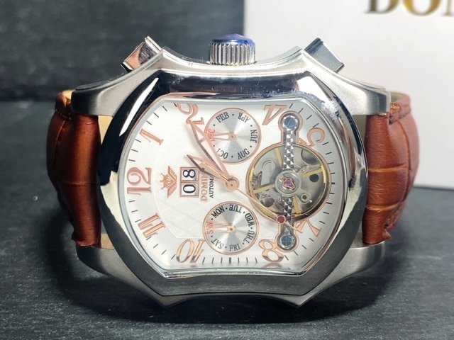 限定モデル 新品 DOMINIC ドミニク 正規品 腕時計 手巻き腕時計 秘密のからくりギミック搭載 レザーベルト アンティーク腕時計 プレゼント_画像6