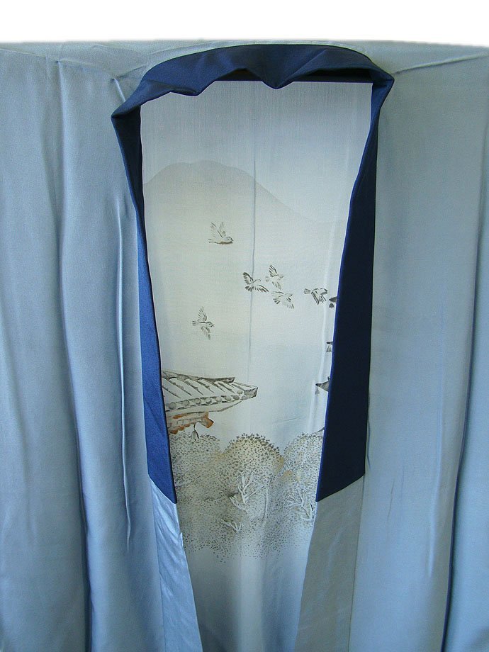  era shop great special price .69.4cm for man 166cm for long kimono-like garment silk unused 162cm~168cm Em765