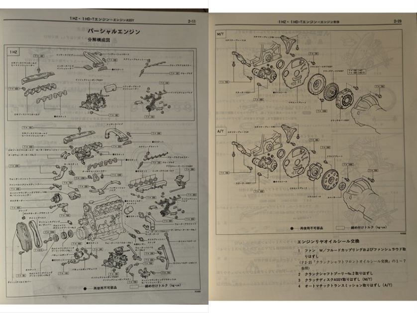 ランドクルーザー　(FJ80G, HZJ81V, HDJ81V)　修理書　1989年10月(昭和64年/平成元年)　LAND CRUISER 80　古本・即決・送料無料　№ 6495