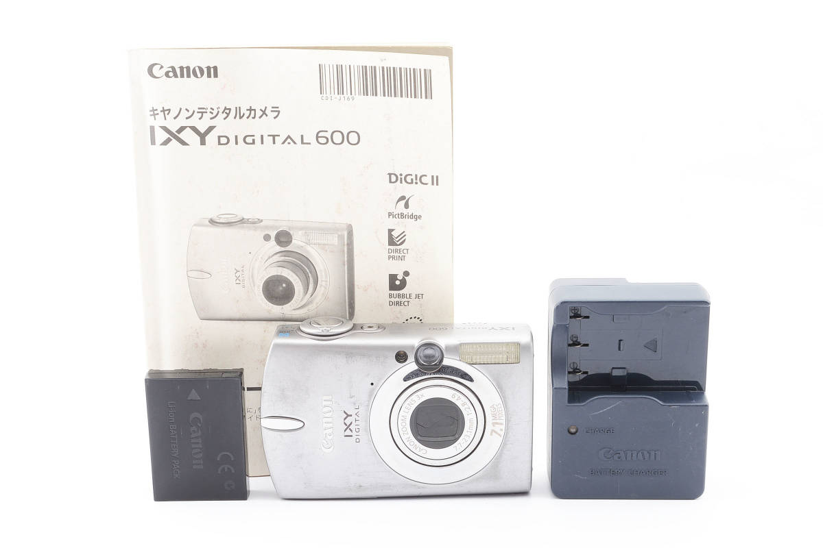 ☆動作品☆ Canon IXY DIGITAL 600 シルバー キャノン コンパクト デジタルカメラ コンデジ キヤノン_画像1