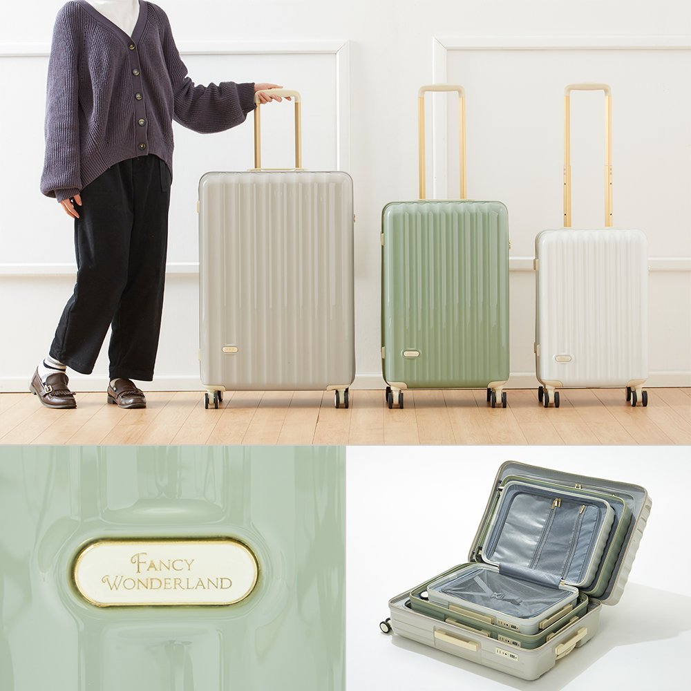 【サンプル品】スーツケース 大型 キャリーバッグ ty2210 軽量 ファスナー かわいい TSA ミルクティーベージュ Lサイズ [005]_画像8