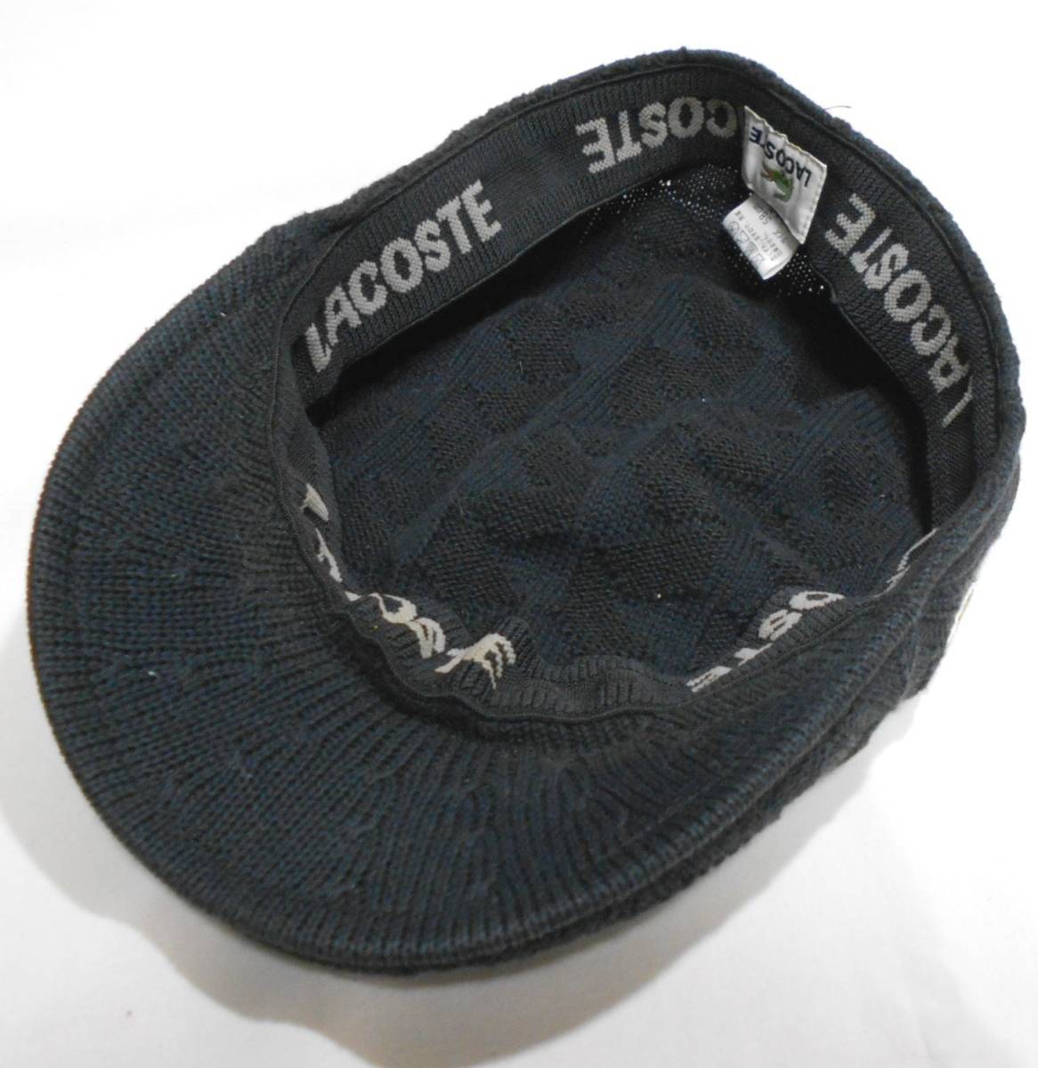 ラコステ【LACOSTE】black ハンチング帽（58）_画像3