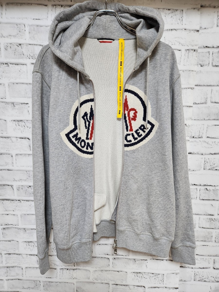 MONCLER モンクレール genius fragment パーカー フーディ ロゴ デカロゴ ビッグロゴ ジッパー ジップパーカー MAGLIA  CARDIGAN ニット L