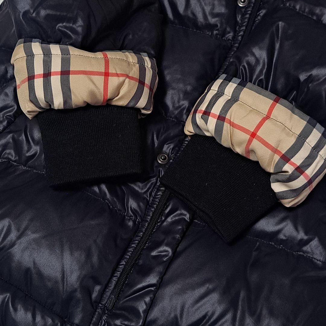 BURBERRY LONDON バーバリーロンドン 美品2wayノバチェックダウンコート ダウンベスト ジレ ダウンジャケット ガーメント　黒　ブラック_画像6