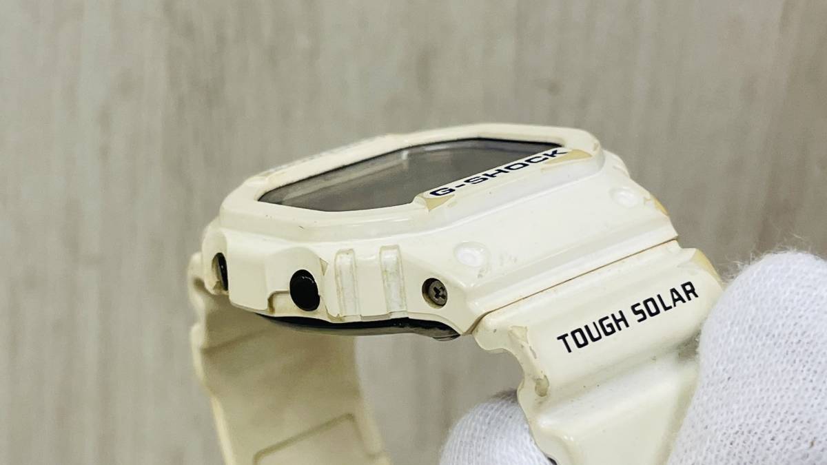 1円～ CASIO G-SHOCK GWX-5600C-7DR ホワイト タフソーラー 電波 ジーライド メンズ 腕時計 多機能 稼働品 _画像5