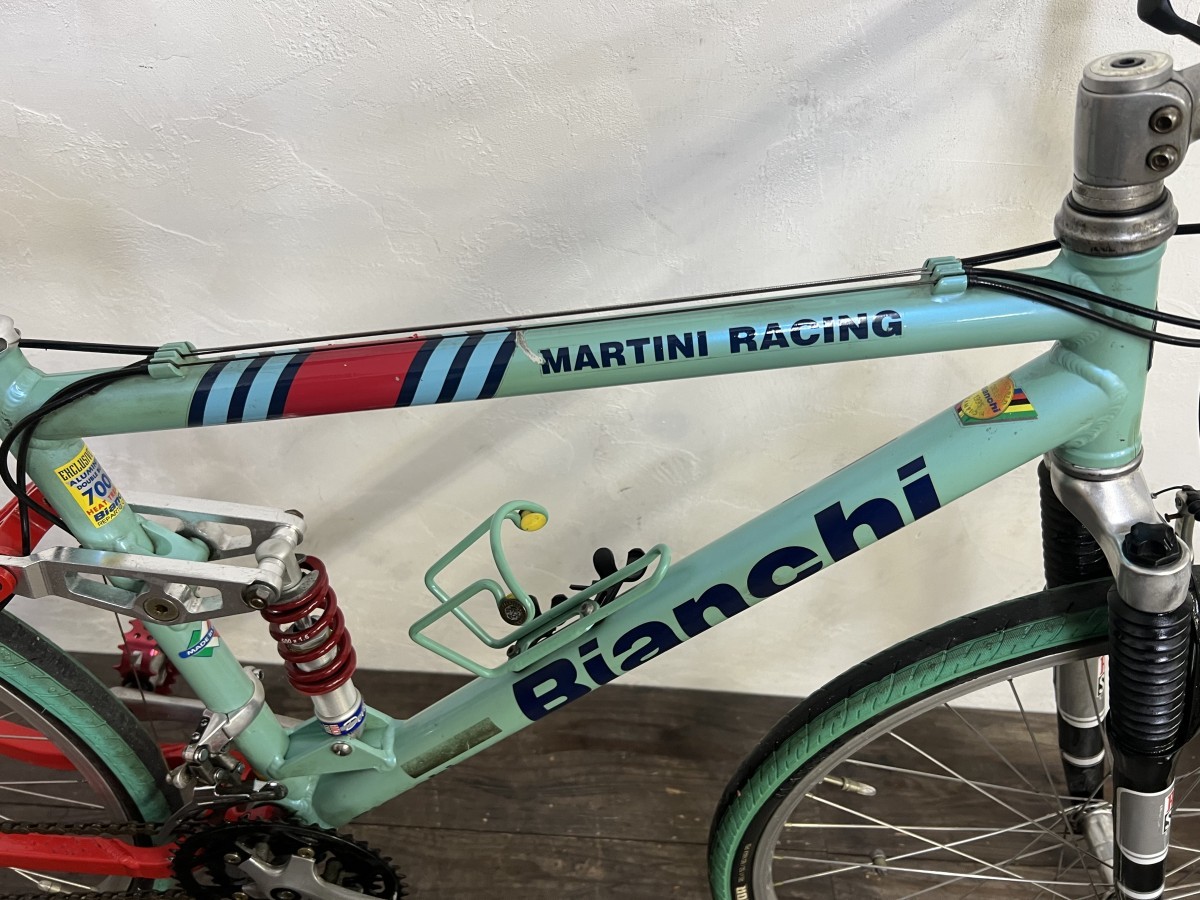 ヴィンテージ！1990年代 Bianchi MTB フルサスペンション！ビアンキ MARTINI RACING マルティーニレーシング マウンテンバイク 現状品_画像8