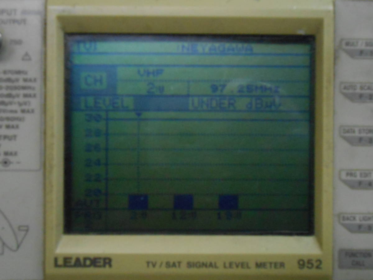 ☆LEADER リーダー TV/SAT SIGNAL LEVEL METER シグナルレベルメーター 952！80サイズ発送_画像2