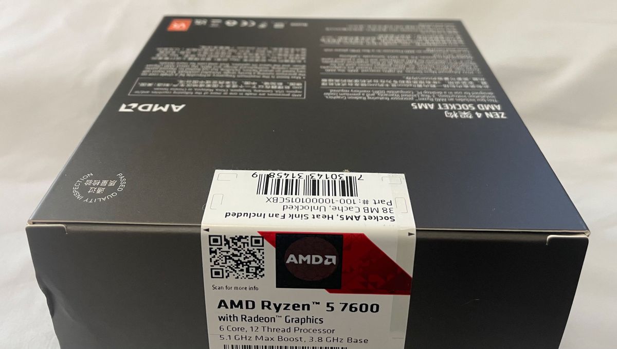 AMD Ryzen5 7600 With Wraith Stealth Cooler BOX(6C/12T 4 0Ghz 65W