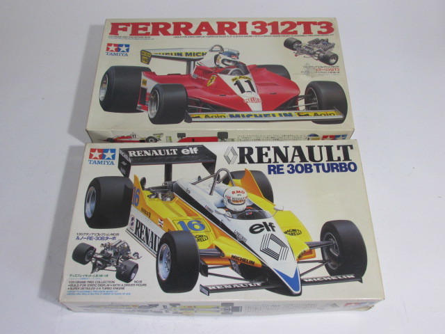 タミヤ　1/20フェラーリ312T3未組立て品+ルノーRE30Bジャンク品　2台セット_画像1