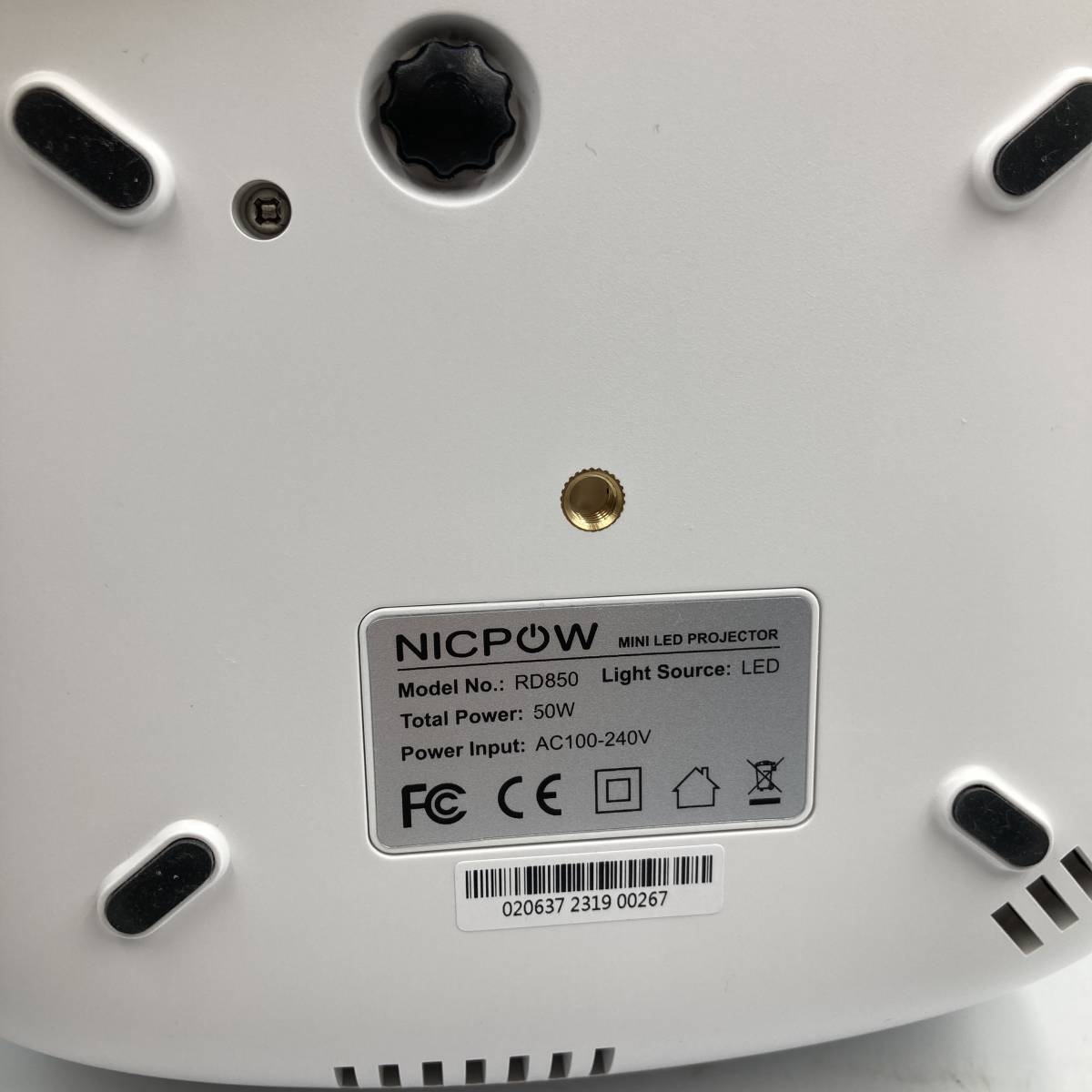 【通電確認済】NICPOW ホームプロジェクター RD850 LEDライト スクリーン付/Y12880-M2_画像10