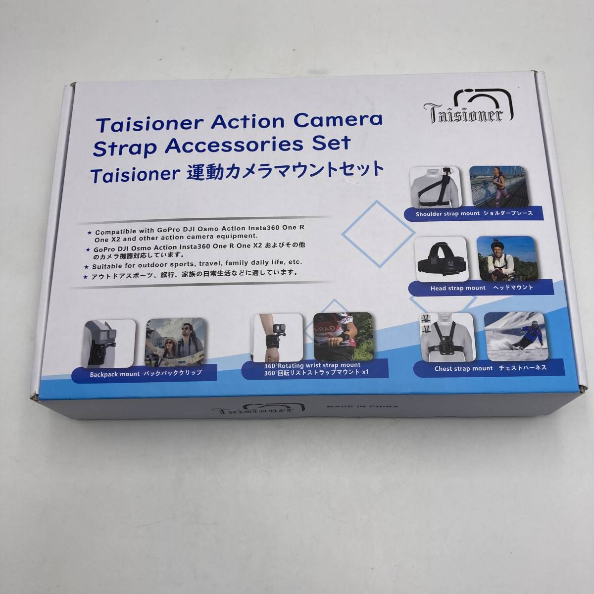 Taisioner GoPro用アクセサリー カメラ ヘッドマウント ストラップマウント ショルダー/Y13066-P1_画像2