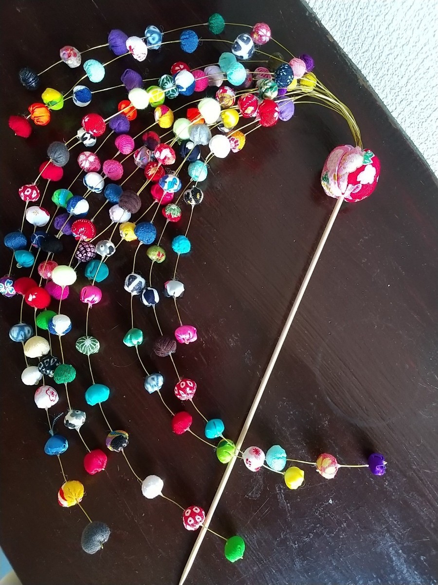  prompt decision! volume pompon sphere decoration stick 2 pcs set crepe-de-chine craftsmanship origin . peace thing .... festival Japanese style peace thing New Year decoration Mother's Day present 