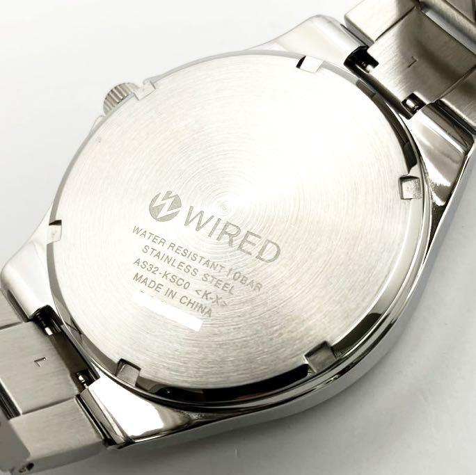 美品☆ソーラー☆送料込☆セイコー SEIKO ワイアード WIRED カレンダー機能 メンズ腕時計 ブラックAS32-KSC0 AGAD402_画像10