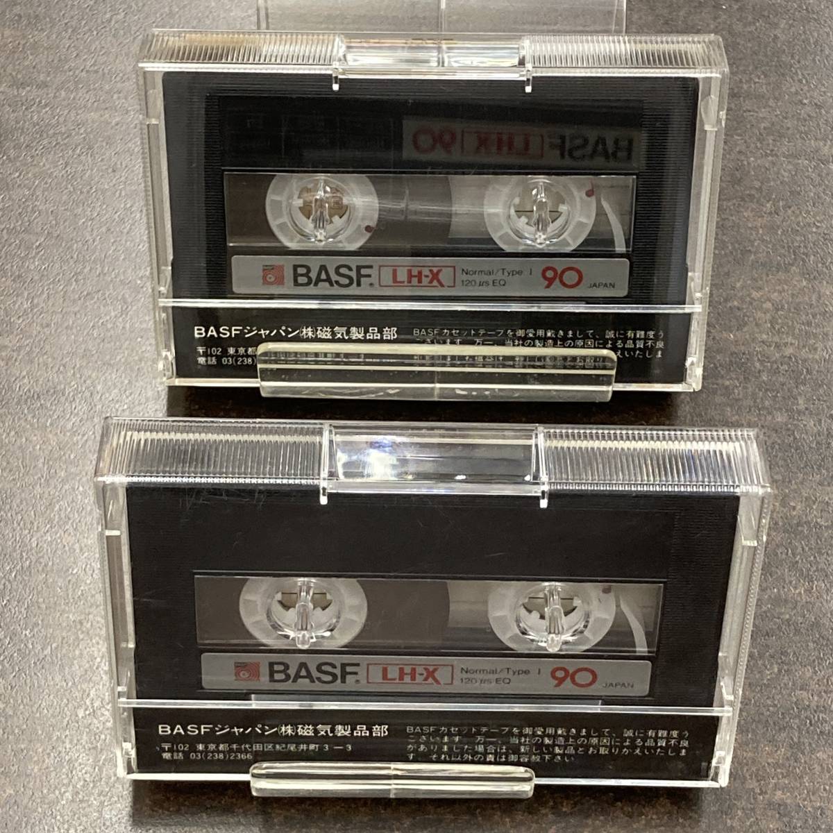 0758T BASF LH-X 90分 ノーマル 2本 カセットテープ/Two BASF 90 Type I Normal Position Audio Cassette_画像3
