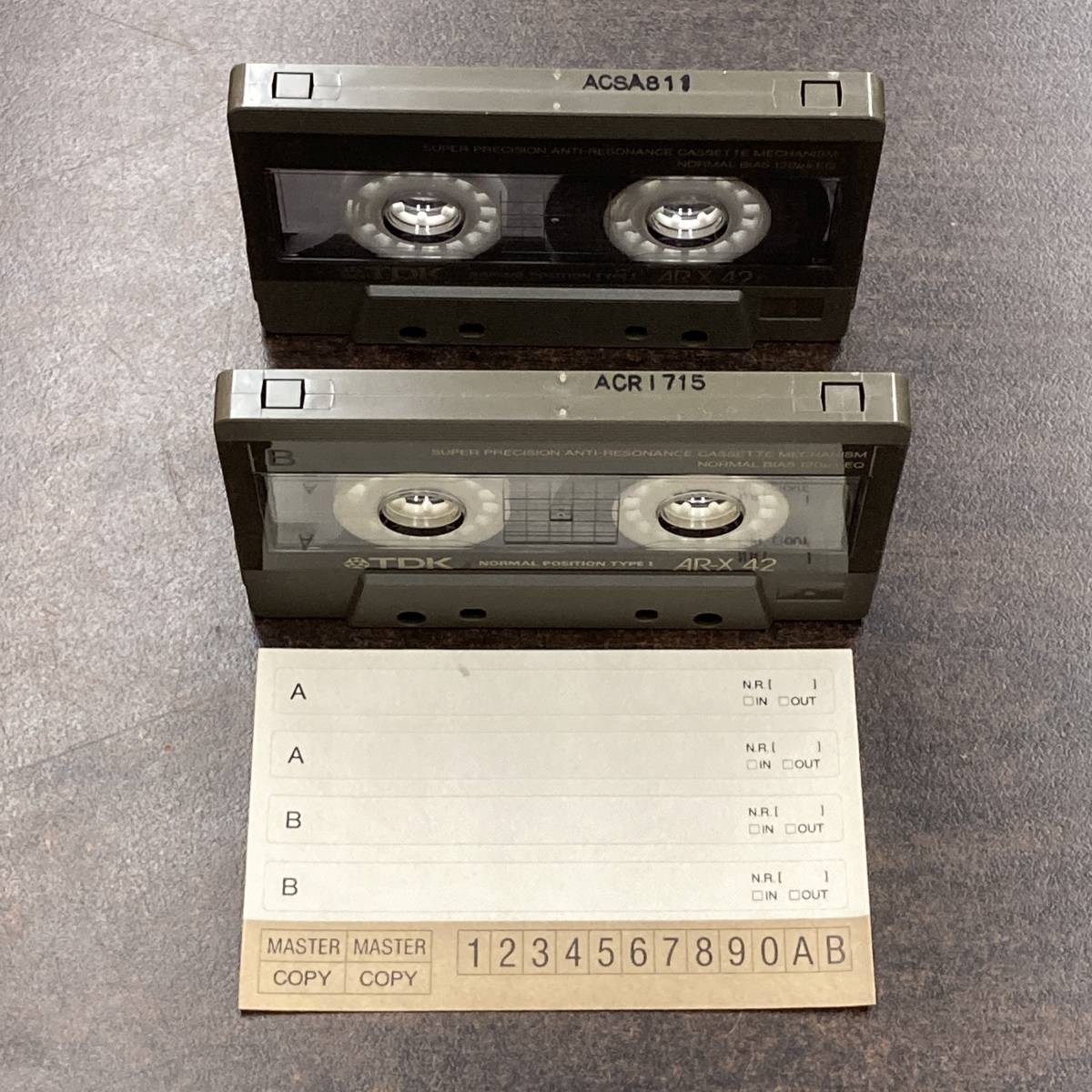 0780T TDK AR-X 42分 ノーマル 2本 カセットテープ/Two TDK 42 Type I Normal Position Audio Cassette_画像2
