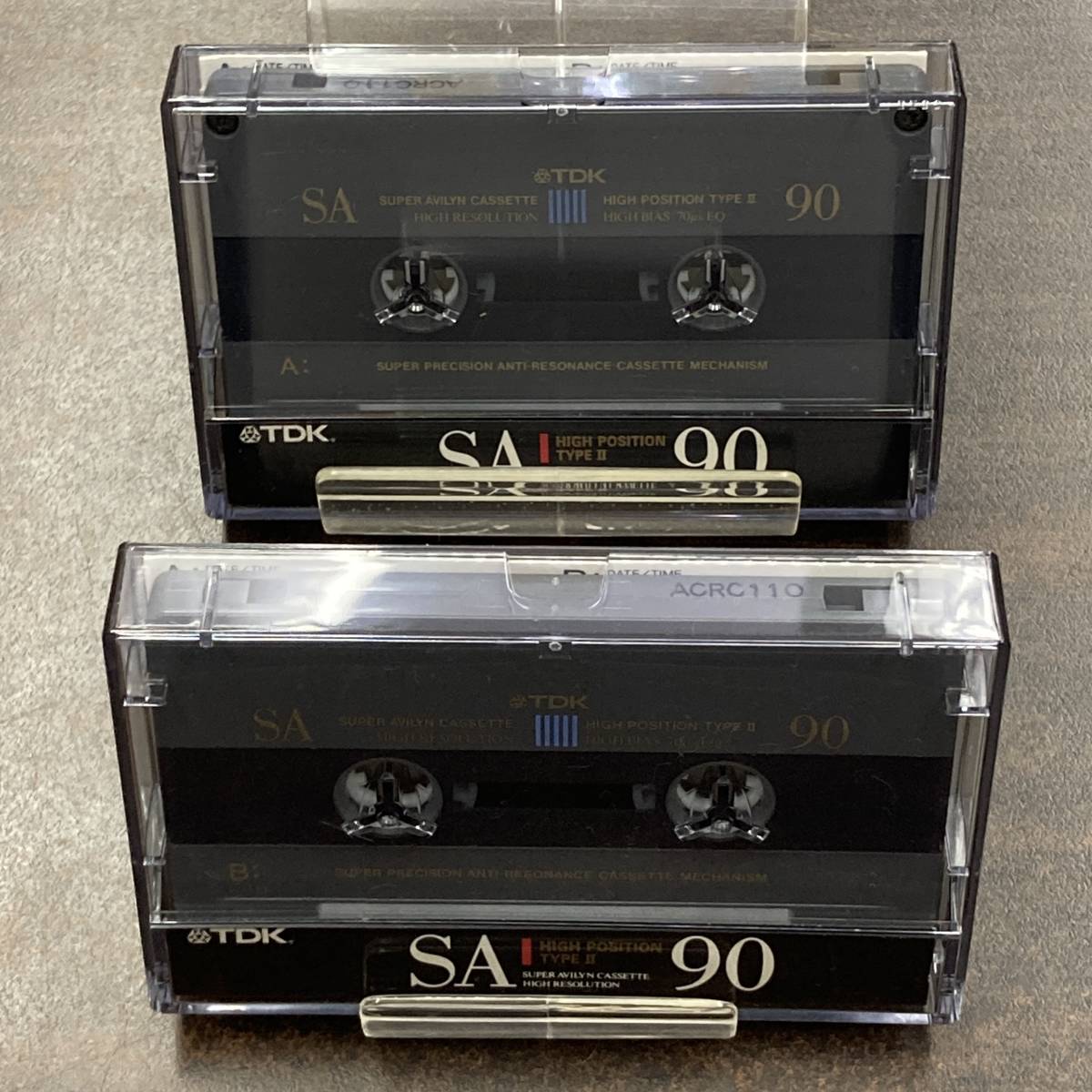 0862T TDK SA 90分 ハイポジ 2本 カセットテープ/Two TDK SA 90 Type II High Position Audio Cassette_画像3