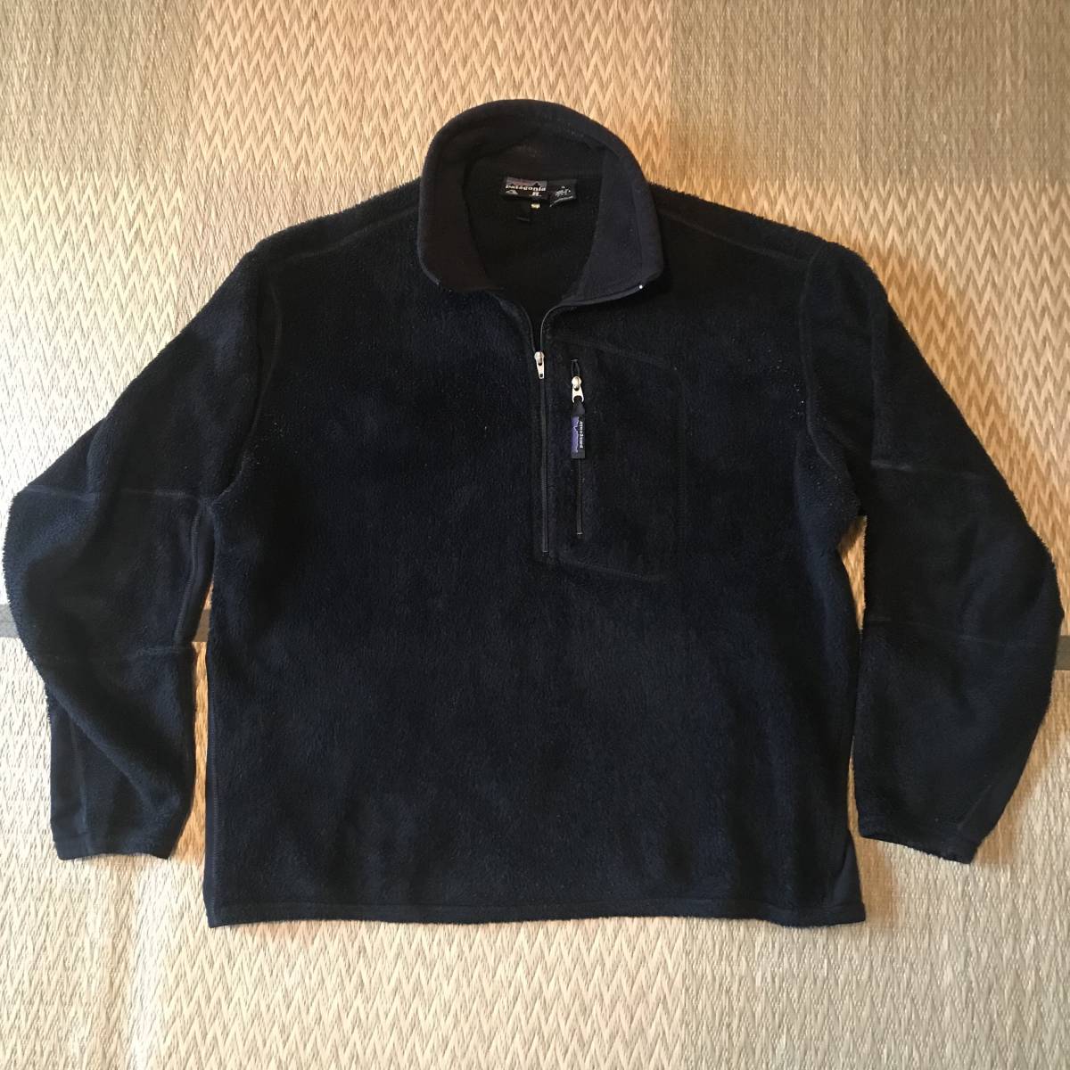 USA製　patagonia パタゴニア　黒色フリースXL 古着ヴィンテージ /アウトドア西海岸カリフォルニアキャンプ70's80'sネイティブ_画像5