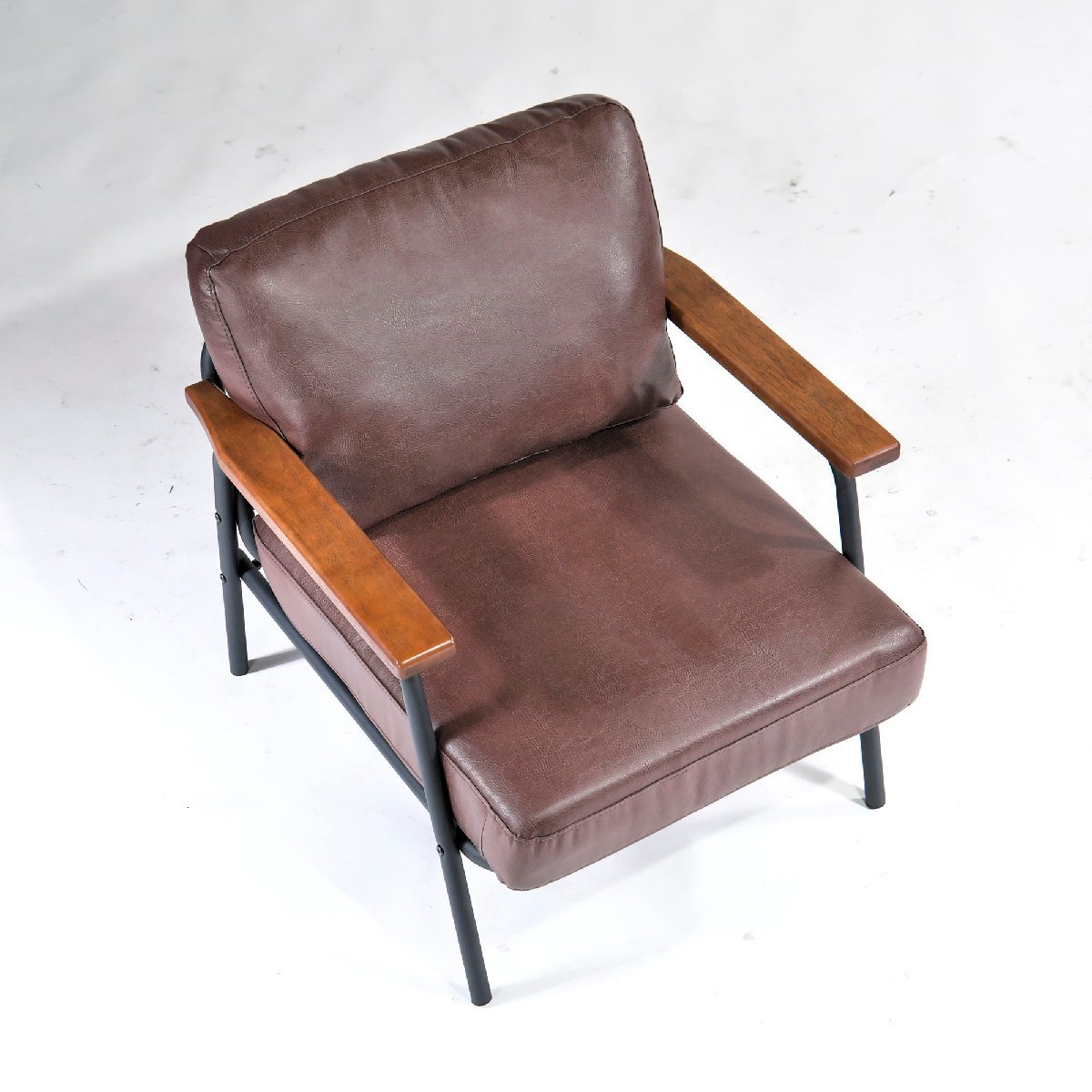  higashi . sofa exhibition goods Boyds 1P sofa soft leather (2) in dust real design Vintage manner Cafe Brooke Lynn 