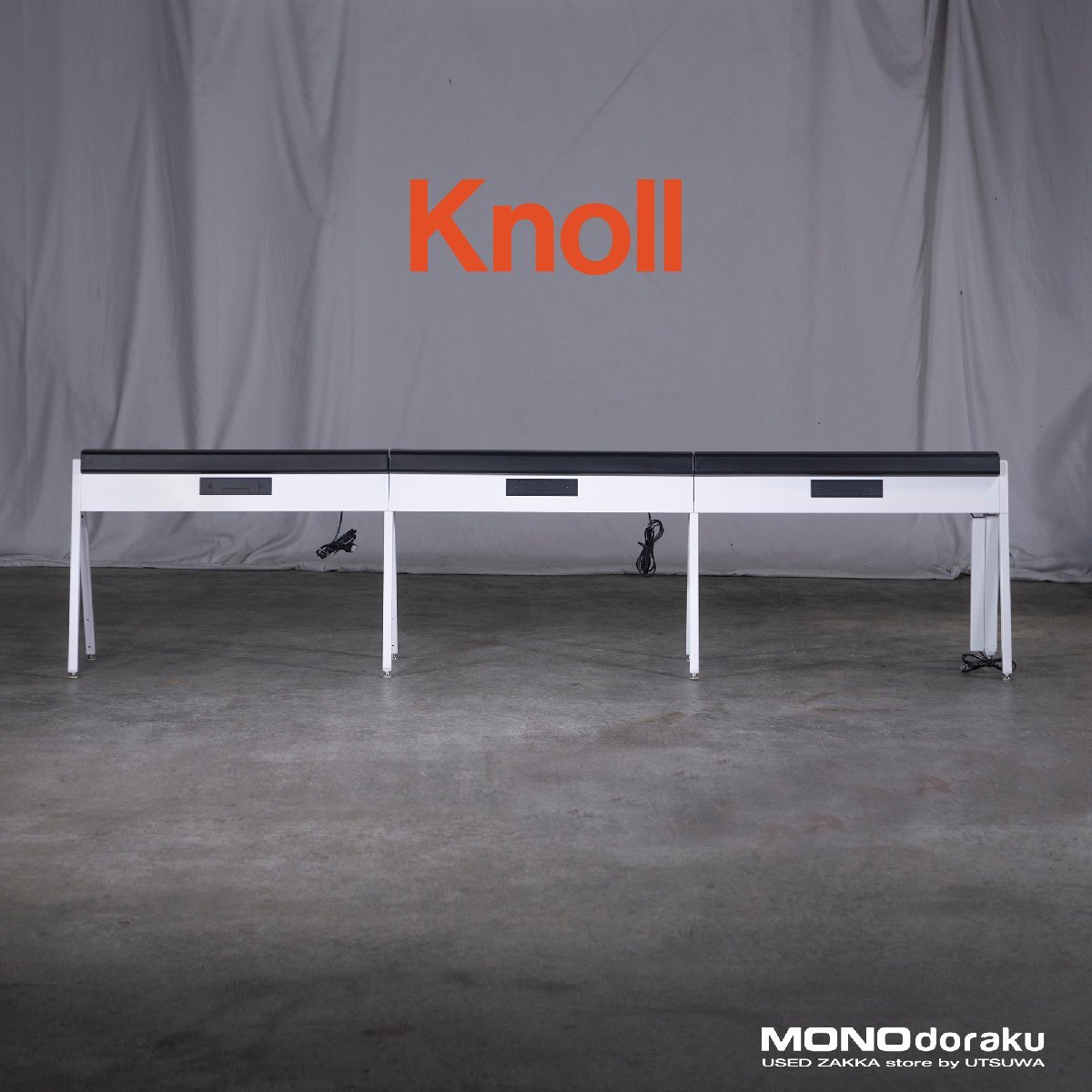 Knoll ベンチ ノル Horsepower ホースパワー 3連ベンチ 電源付き オフィス用家具 デザイナーズ家具 モダンデザイン 希少_画像1