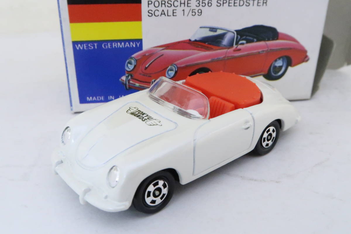 東急ハンズ トミカ F9 PORSCHE 356 SPEEDSTER ポルシェ スピードスター 白メタ 箱付 日本製 TOMICA サレ_画像1