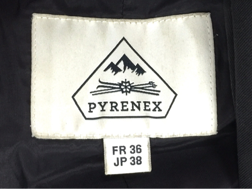 ピレネックス サイズ38 レディース ダウンジャケット ラクーンファー付 ブラック PYRENEX_画像7
