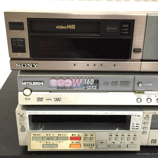 SONY EV-BS3000 SL-F11 MITSUBISHI DVR-HE10W ビデオレコーダー ビデオデッキ など まとめ 3点 セット_画像2