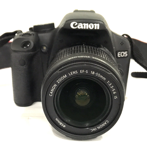 1円 Canon EOS Kiss X3 EF-S 18-55mm 1:3.5-5.6 IS 55-250mm 1:4-5.6 デジタル一眼レフ カメラ 動作確認済み C231108_画像2