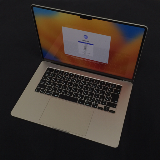 1円 美品 Apple MacBook Air 15インチ スターライト MQKV3J/A ノート