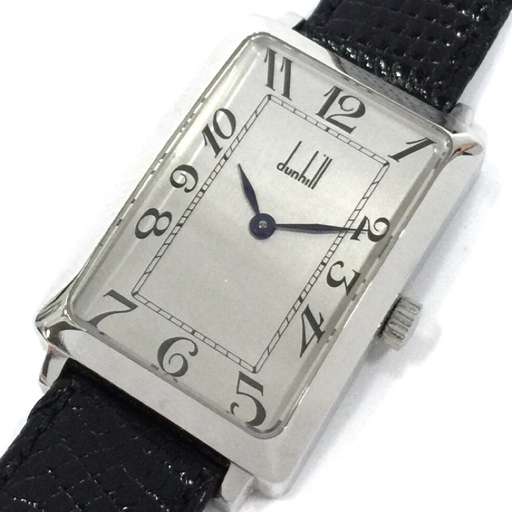 1円 ダンヒル 腕時計 センテナリーコレクション レクタンギュラー SV金具 手巻き メンズ 稼働 付属有 dunhill_画像1