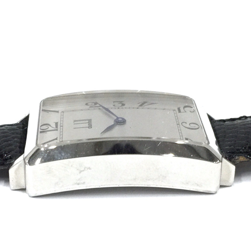 1円 ダンヒル 腕時計 センテナリーコレクション レクタンギュラー SV金具 手巻き メンズ 稼働 付属有 dunhill_画像4