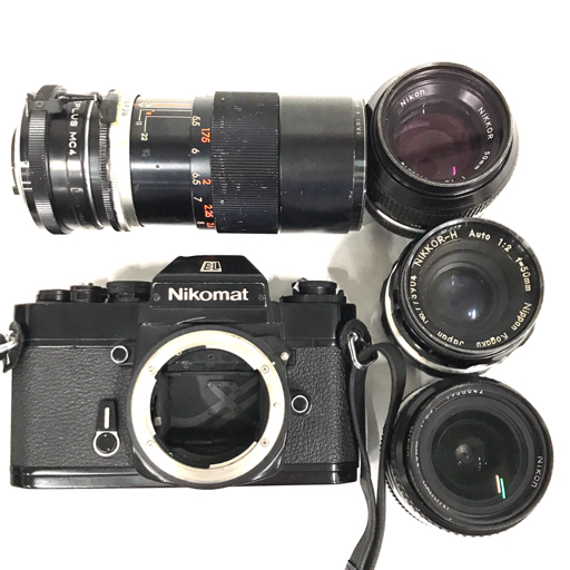 Nikon Nikomat EL Ai NIKKOR 28mm 1:3.5 含む 一眼レフフィルムカメラ レンズ セット QX103-15_画像1